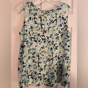 J Jill knit tunic tank in blue floral.